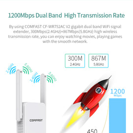 1200Mbps Extender Antenna Router Booster  WiFi Extender Repeater
